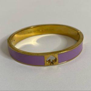 Kate Spade lavender purple gold bangle used